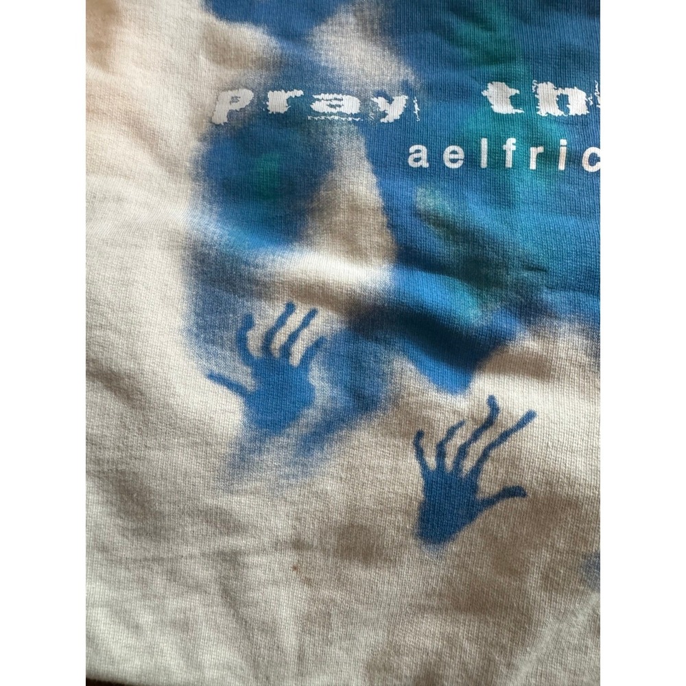 Aelfric Eden Graphic Hoodie Pray the Lord Blue Shadow‎ Print Oversized Size S - Picture 6 of 7